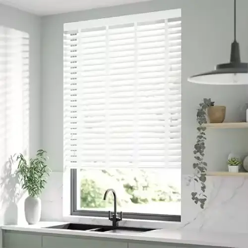Durable Faux Wood Blinds for Kitchens and Bathrooms - Blindshub